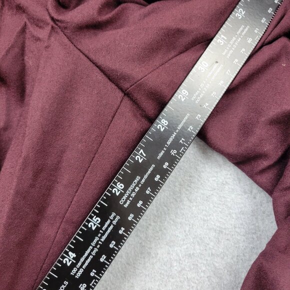 Talbots Womens Pants Size 16 Wine Red Classic Straight Italian Flannel Wool - Picture 12 of 13